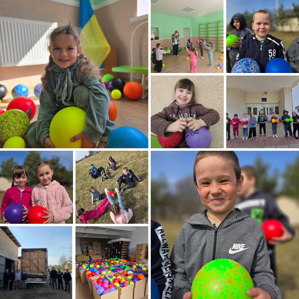 Barnmissionen - Foam balls donated to Ukraine